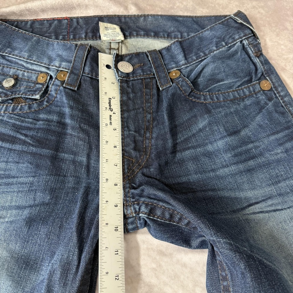 VTG True Religion Rainbow Billy Jeans Mens 33x30 Blue Straight Denim USA - Picture 7 of 12